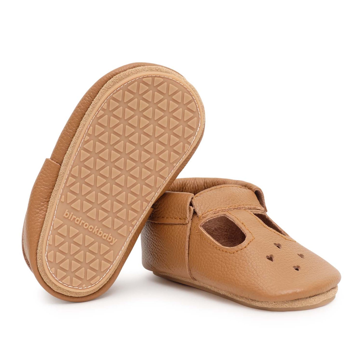 Hard Sole Mary Jane Baby Moccasins (Classic Brown) Shoes