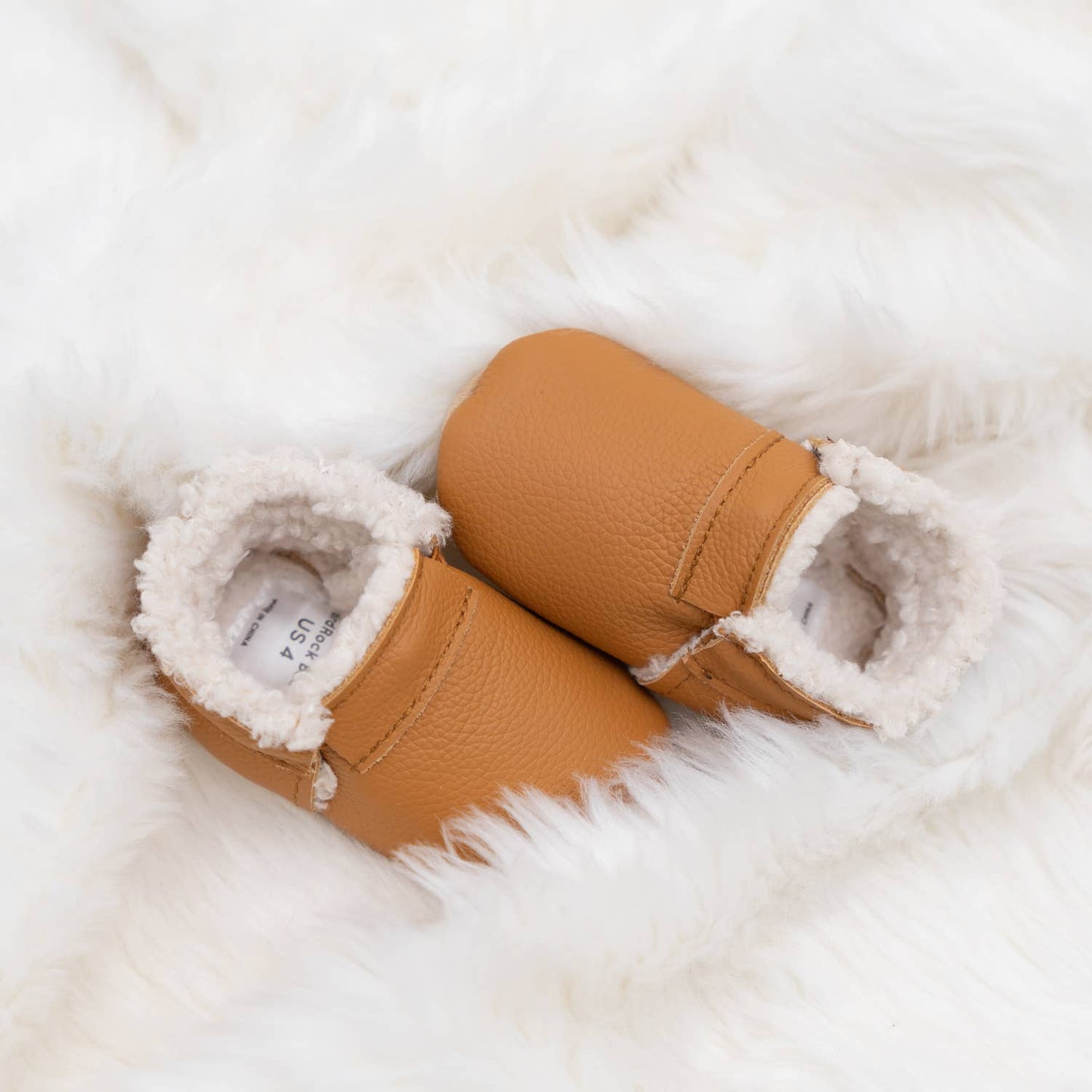 Sherpa Baby Moccasins - Leather Baby Shoes (Classic Brown)