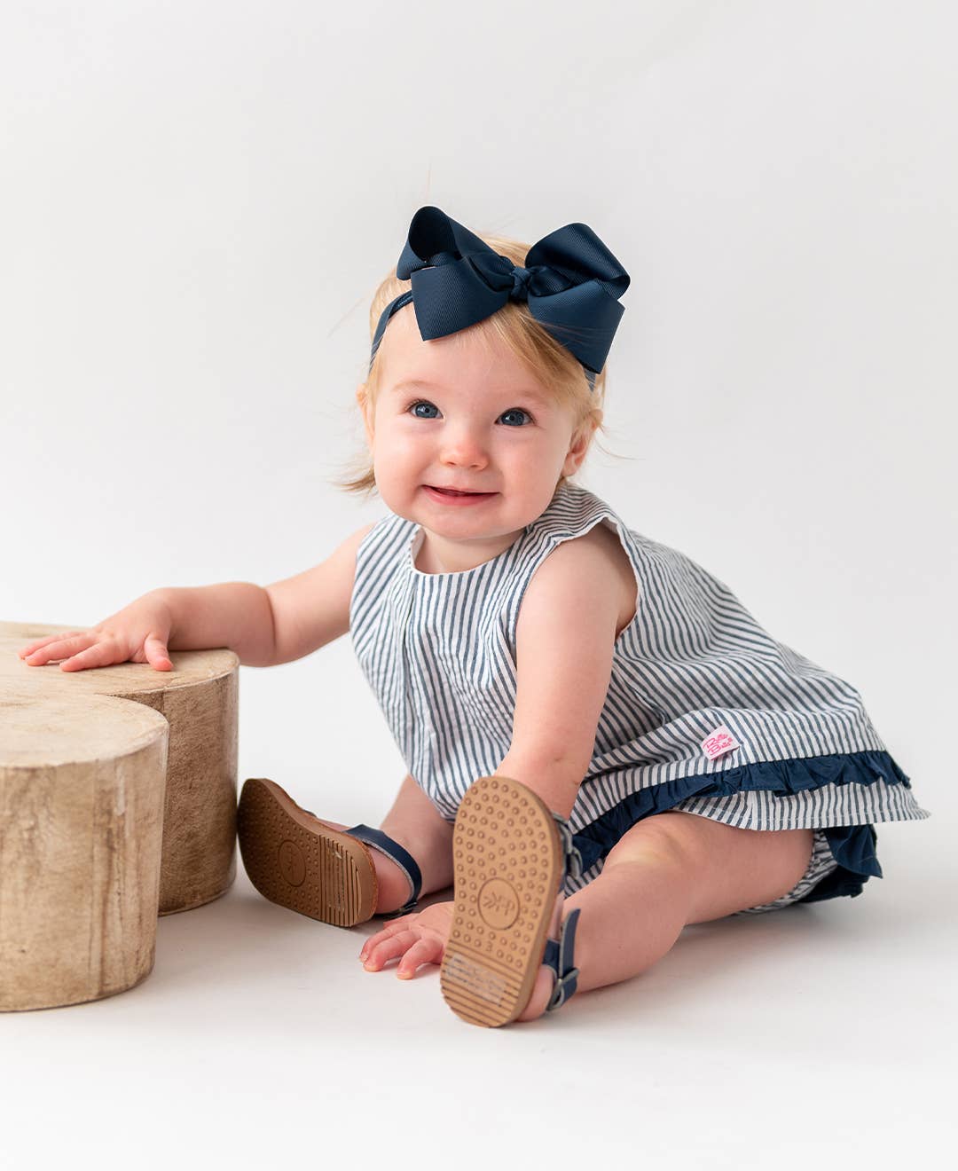 Girls Dark Navy Bow Headband