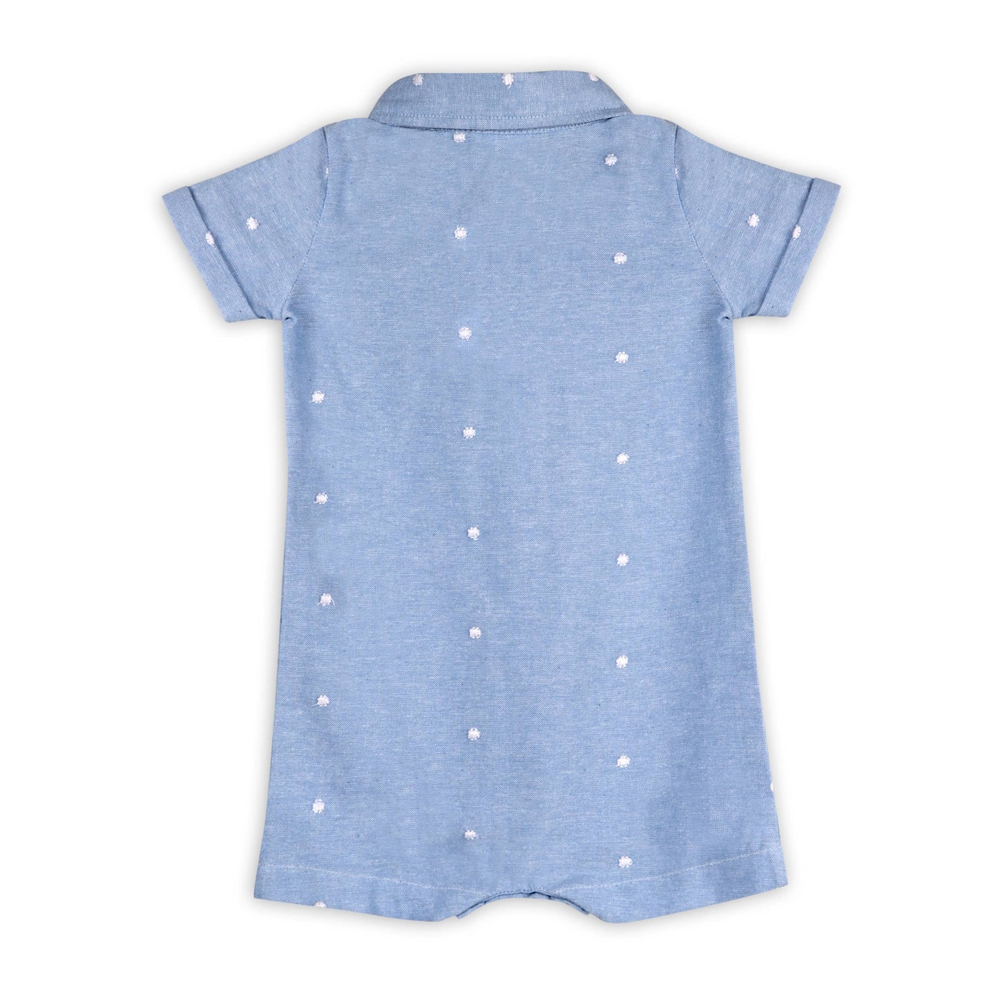 Isla Bowtie Chambray Baby Romper