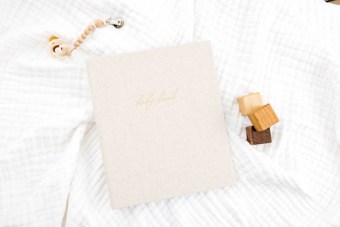 Baby Book - Memory book + keepsake box (Sand)