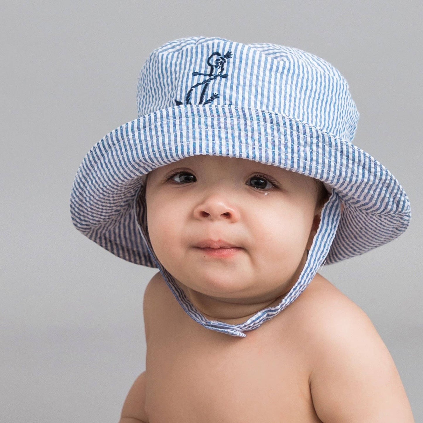 Anchor Seersucker Bucket Hat Baby & Toddler