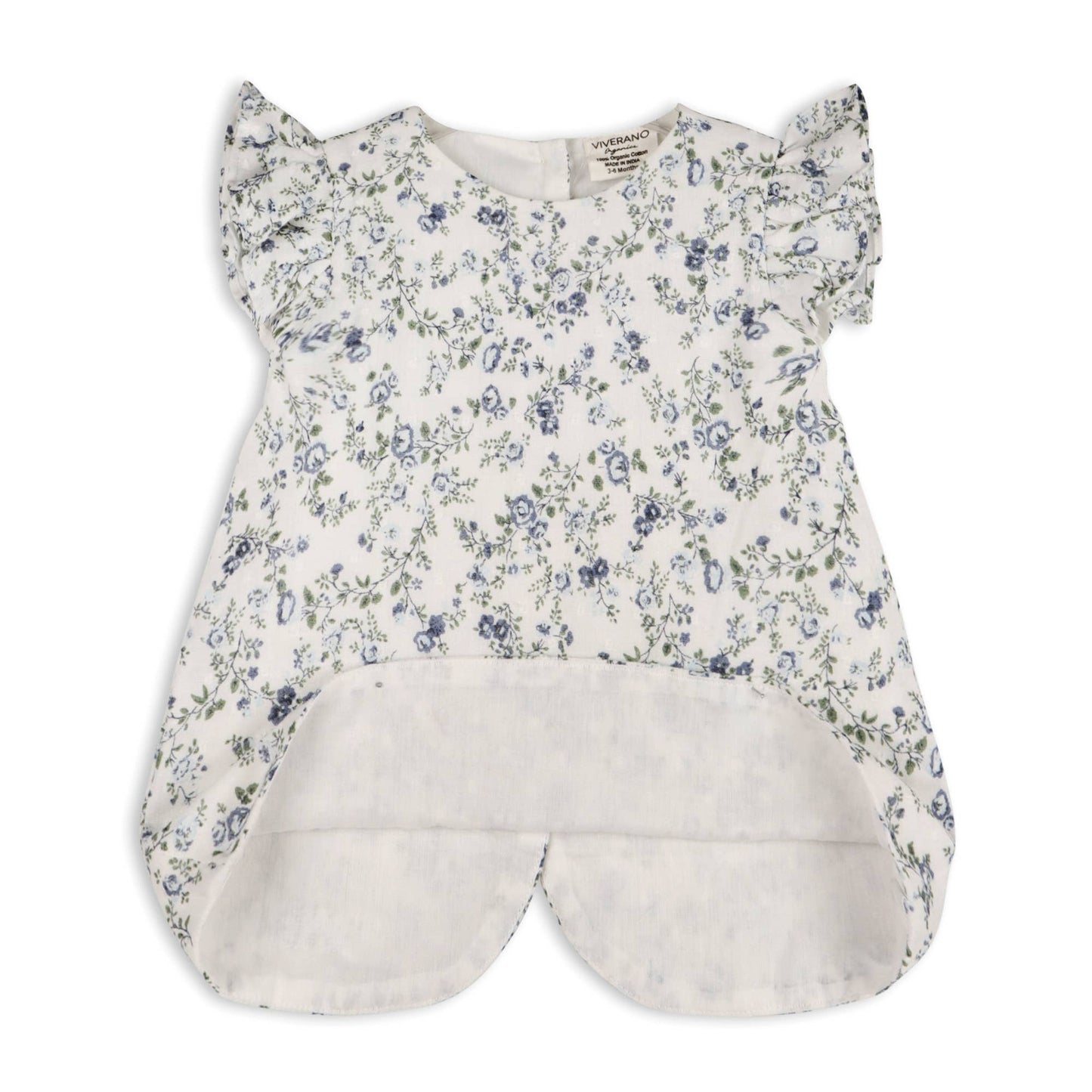 Celia Floral Baby Blouse With Bow +Bloomer - Navy Ditsy Floral