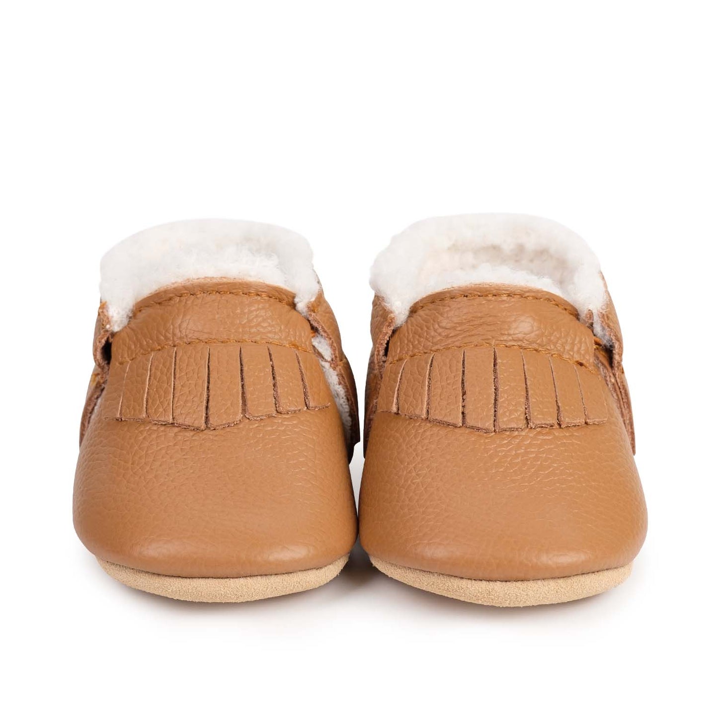 Sherpa Baby Moccasins - Leather Baby Shoes (Classic Brown)