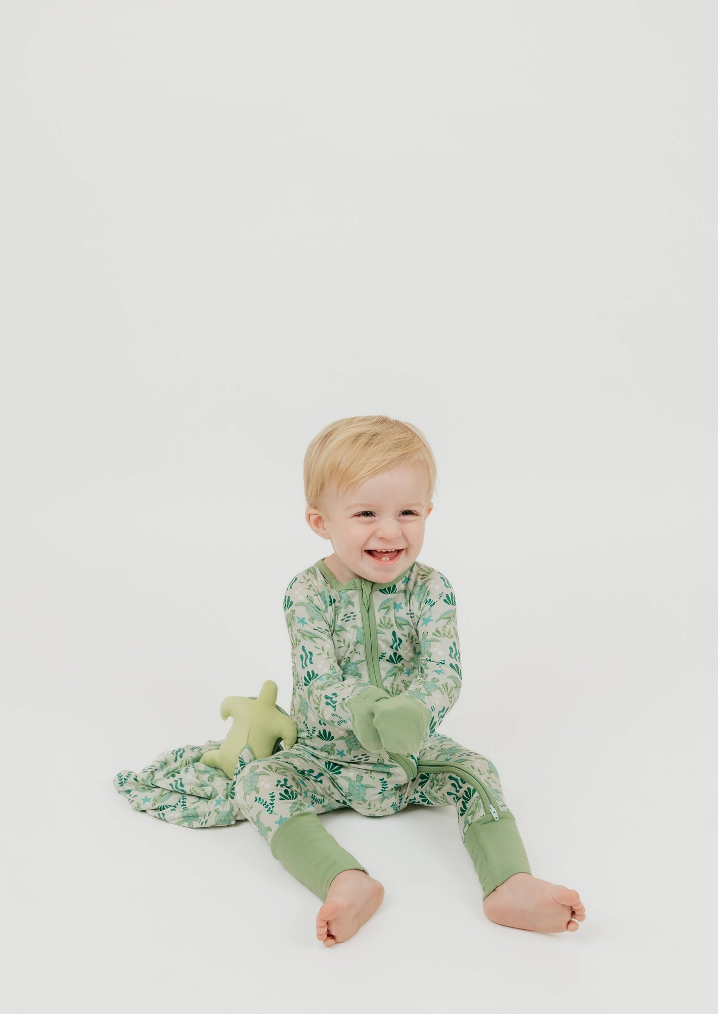 Save the Sea Turtles Bamboo Convertible Baby Pajamas