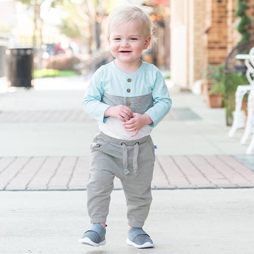 Boys Heather Gray Knit Jogger Pants
