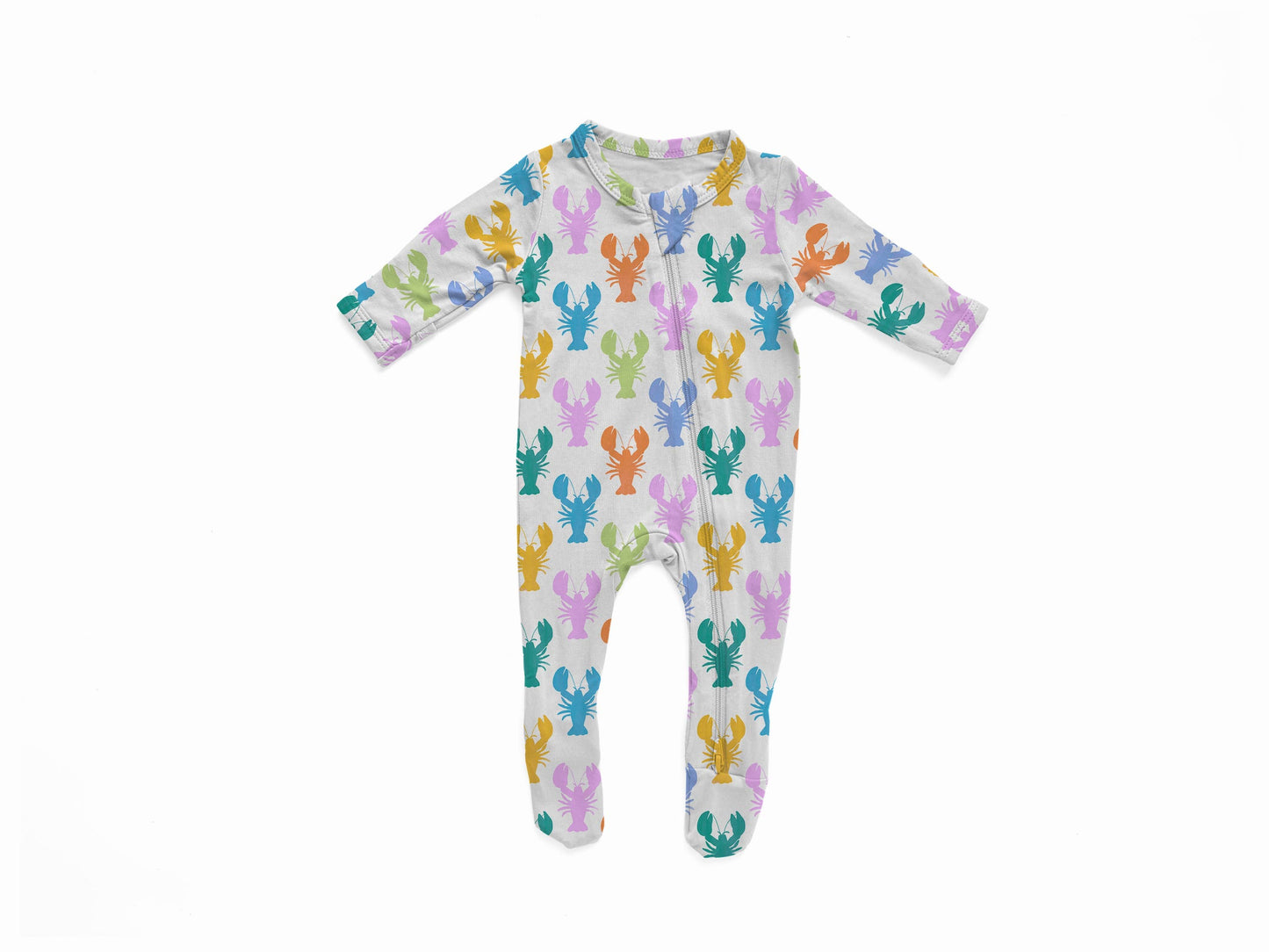 Maine Lobsters Footie Pajamas- Multicolor