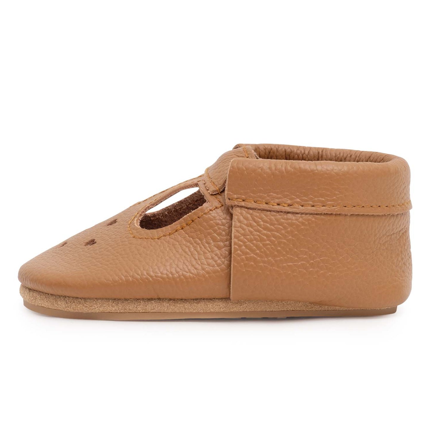 Hard Sole Mary Jane Baby Moccasins (Classic Brown) Shoes