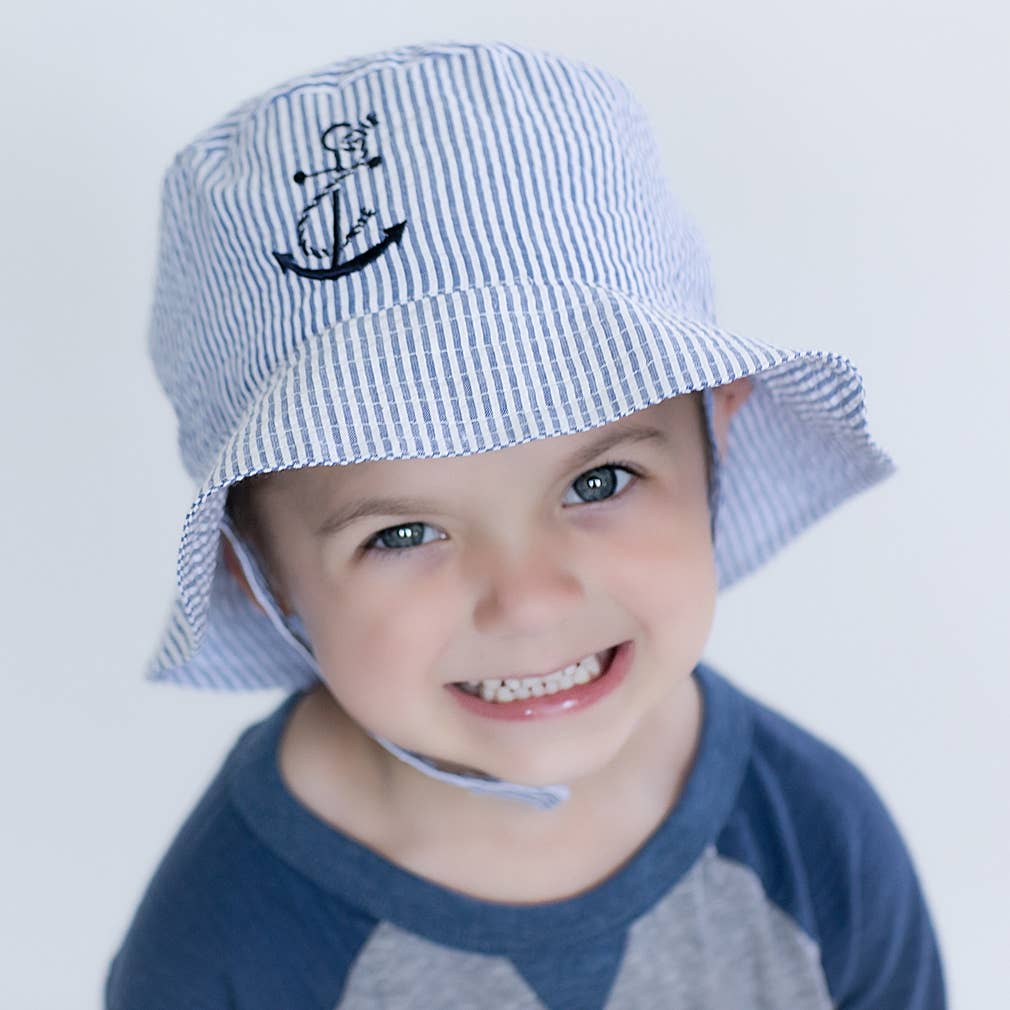 Anchor Seersucker Bucket Hat Baby & Toddler