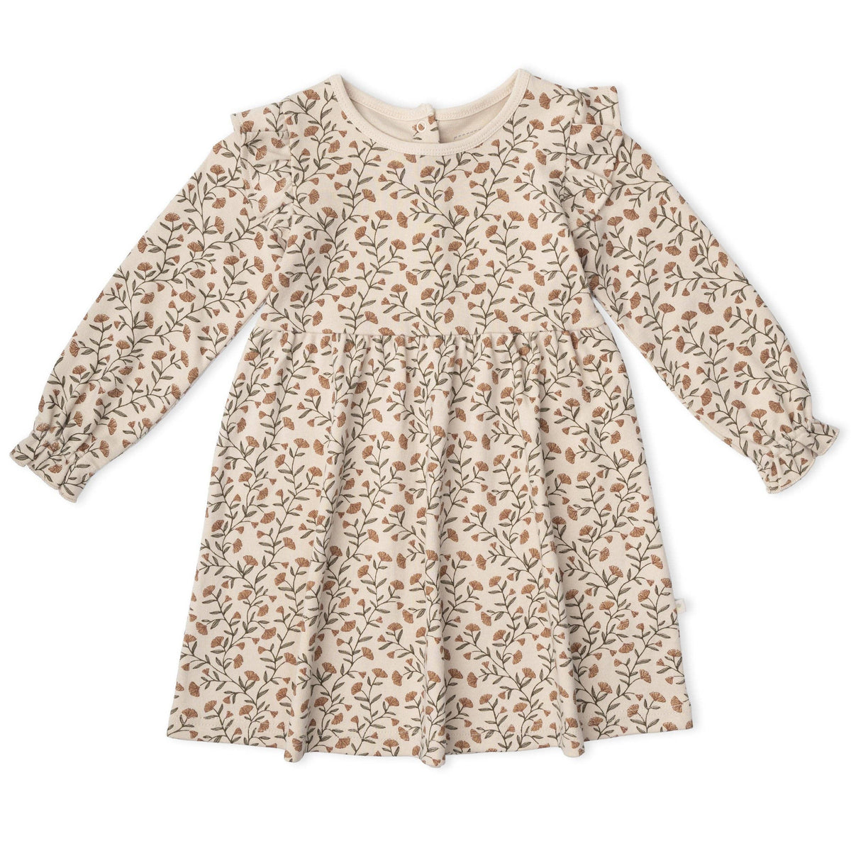 Organic Ruffle Sleeve Dress - Rustbloom