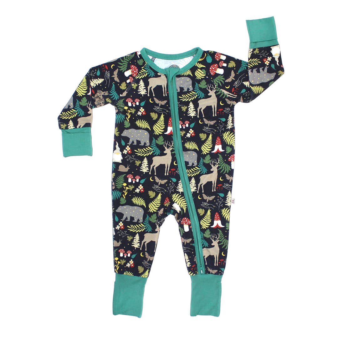 Night Forest Bamboo Pajamas Baby Romper Baby Clothes