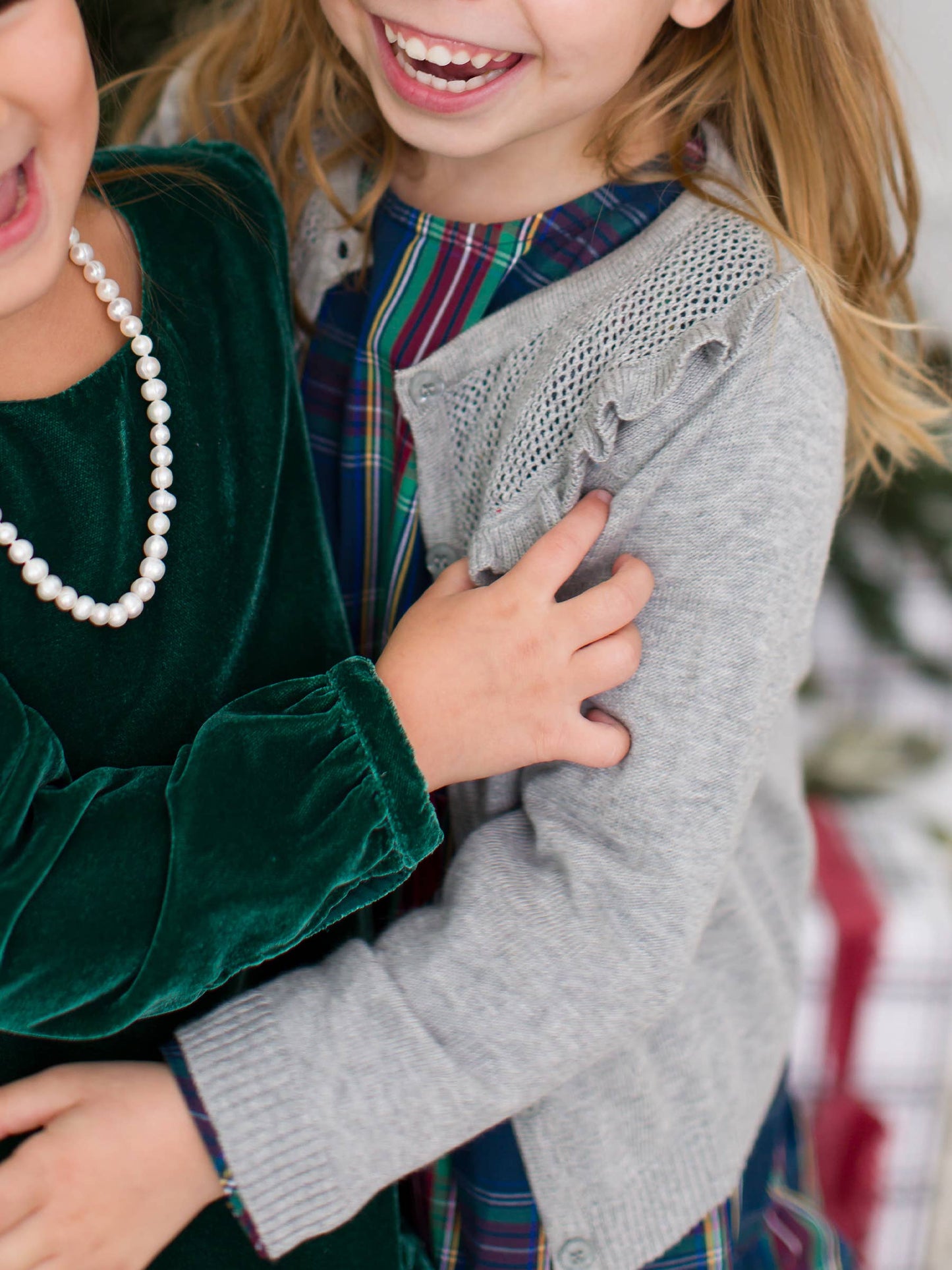 Girls Heather Gray Sweater Knit Ruffle Trim Cardigan