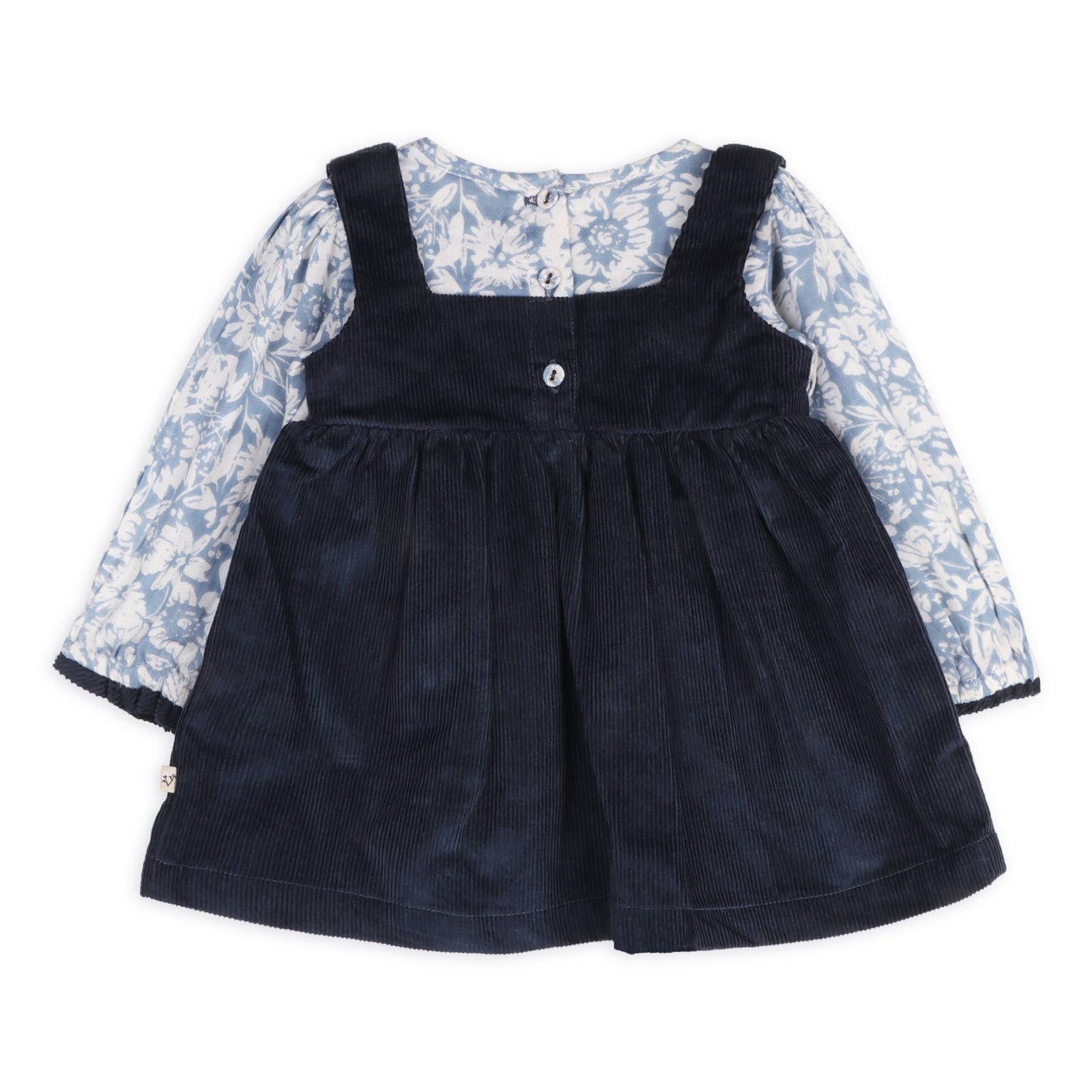 Cassis Pinafore Baby Dress & Bloomer Set (Organic Cotton)