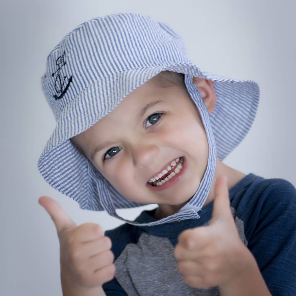 Anchor Seersucker Bucket Hat Baby & Toddler