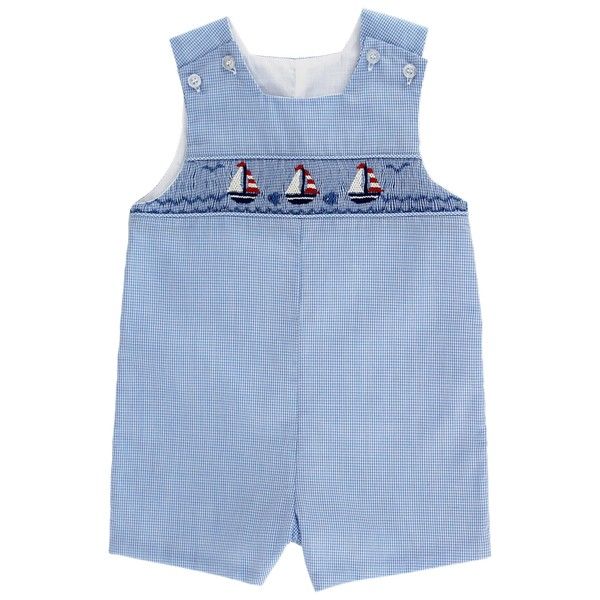 Smocked Sailboats John John Short