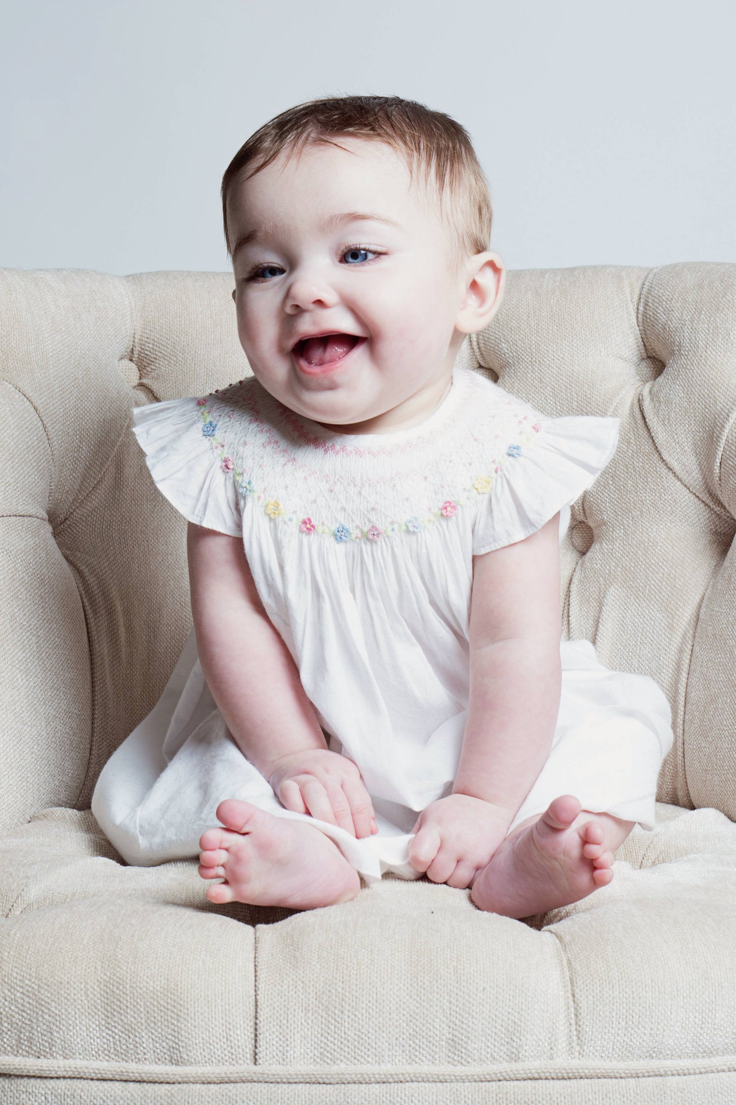 Baby Girl White Bishop Dress