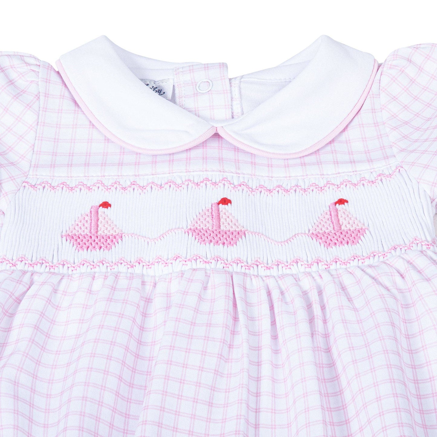 Ahoy Baby Classics Smocked Bubble - Pink