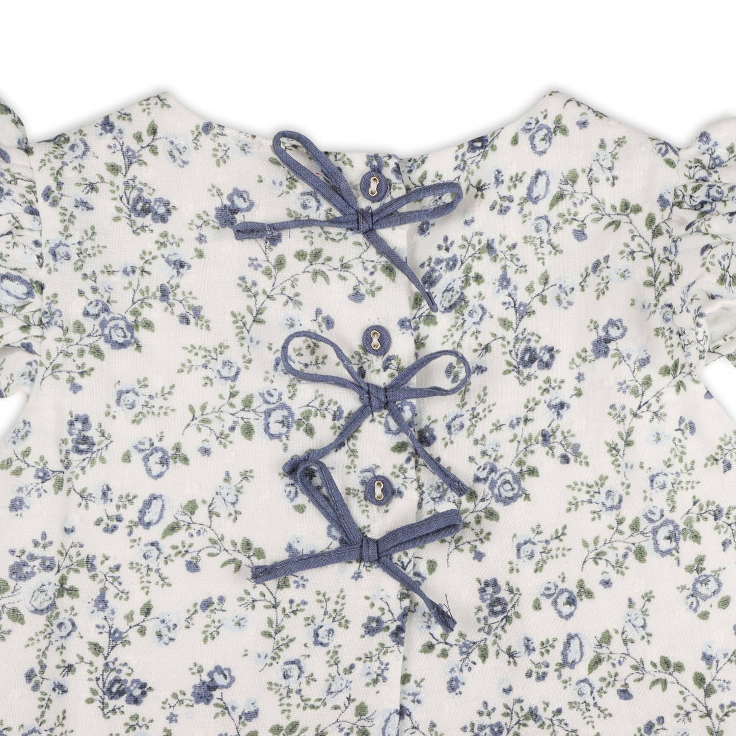 Celia Floral Baby Blouse With Bow +Bloomer - Navy Ditsy Floral