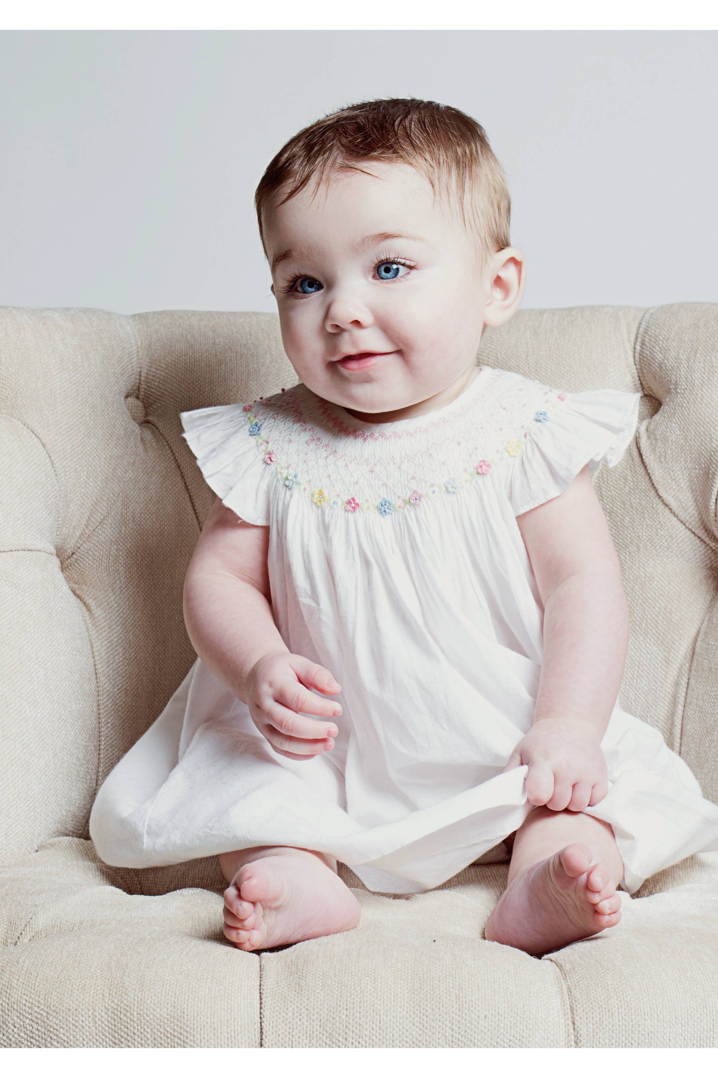 Baby Girl White Bishop Dress