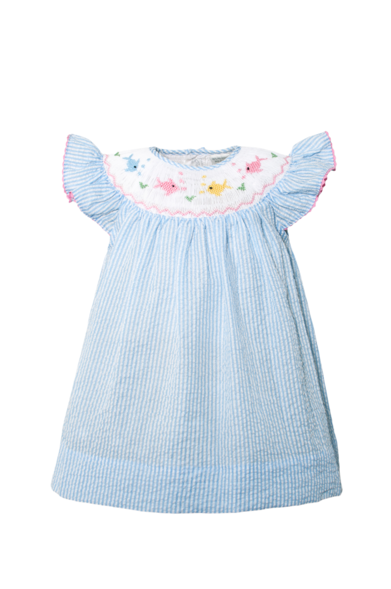 Smocked Fish Bishop Baby Girl Dress