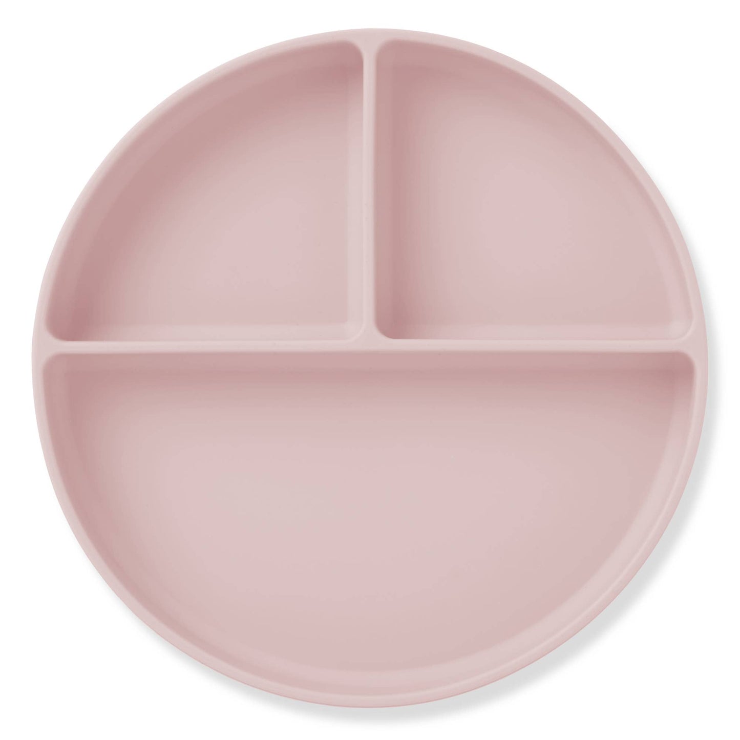 Baby Plate with Suction and Divided Portions (Pink)