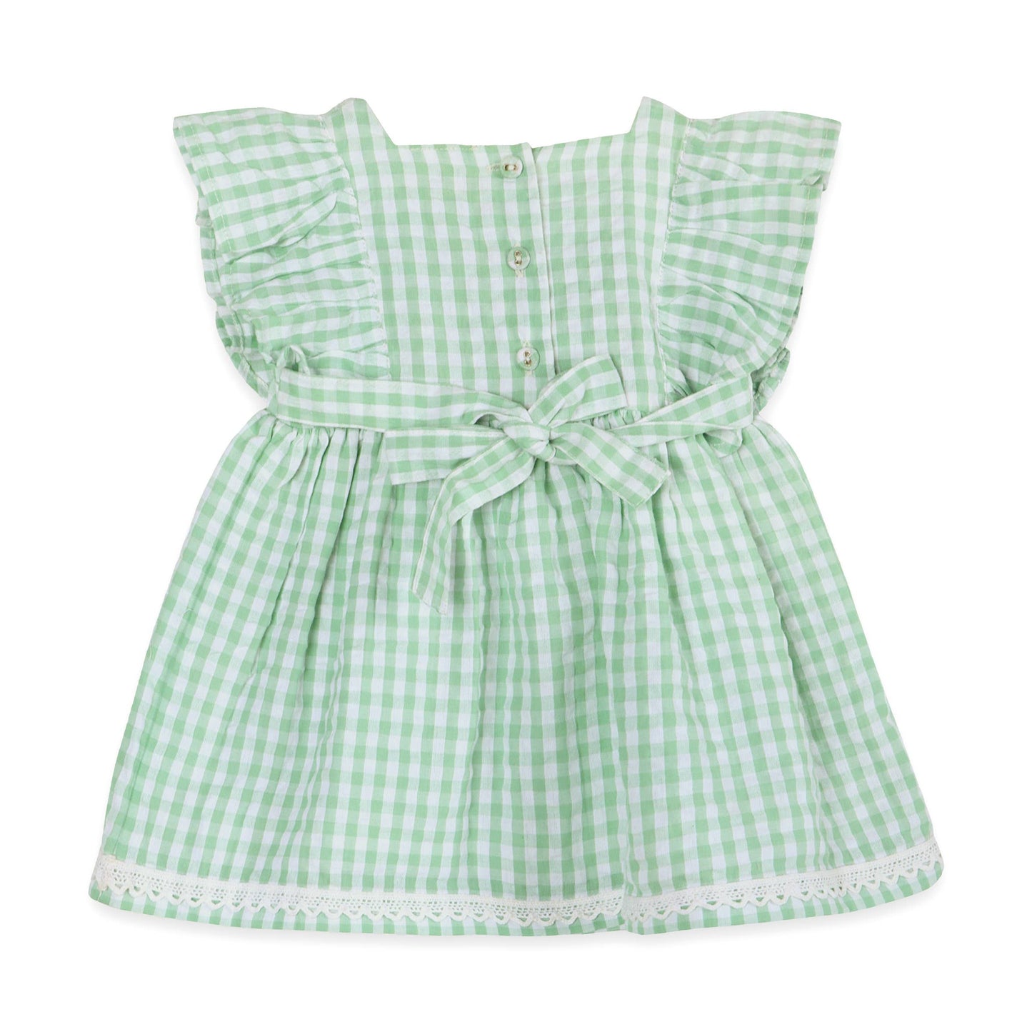 Forest Gingham Baby Dress + Bloomer (Organic)