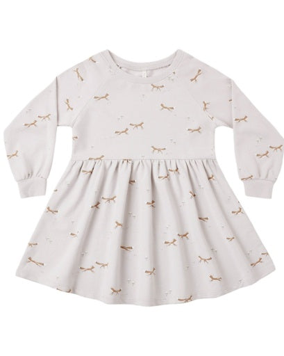 RAGLAN DRESS FOXES
