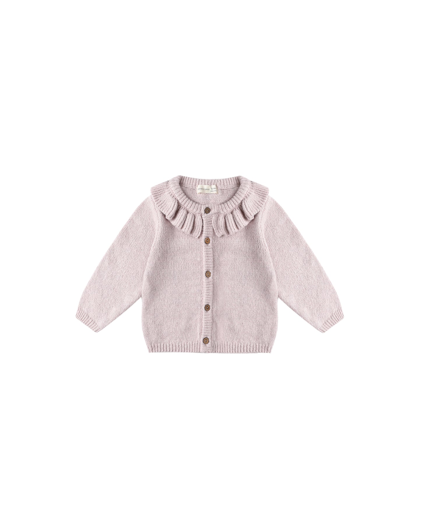 Ruffle Collar Cardigan - Lilac