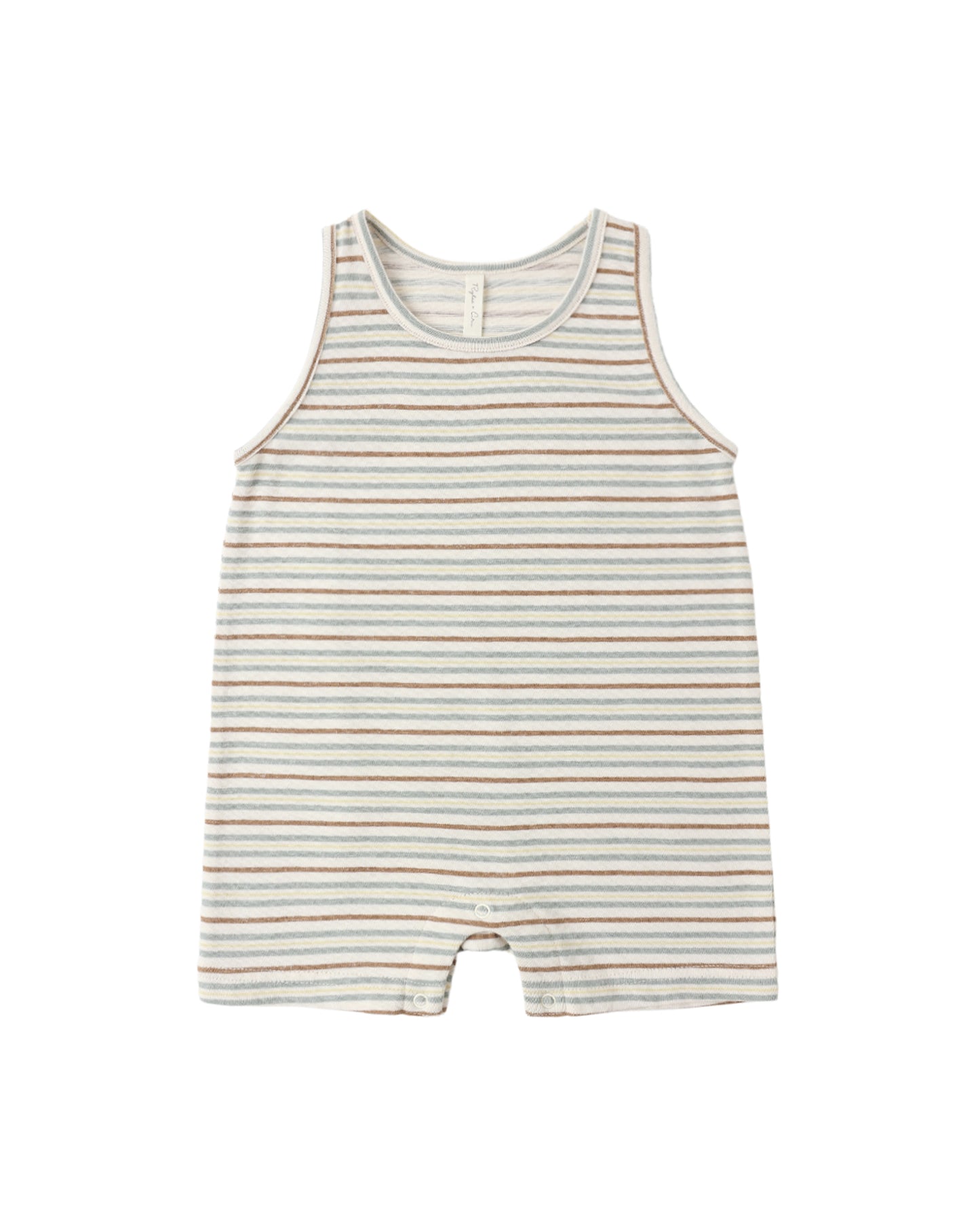 Sleeveless One-Piece Vintage Stripe