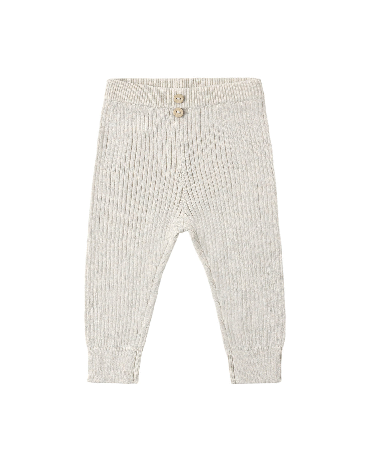 RIBBED KNIT LEGGING HEATHERED OATMEAL