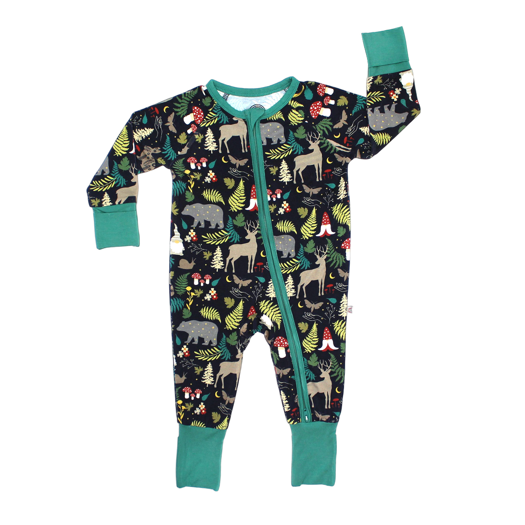 Night Forest Bamboo Pajamas Baby Romper Baby Clothes