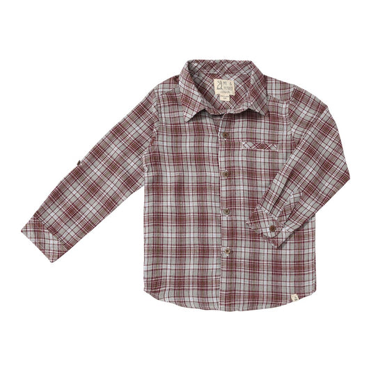 Atwood Woven Shirt - Burgundy Plaid