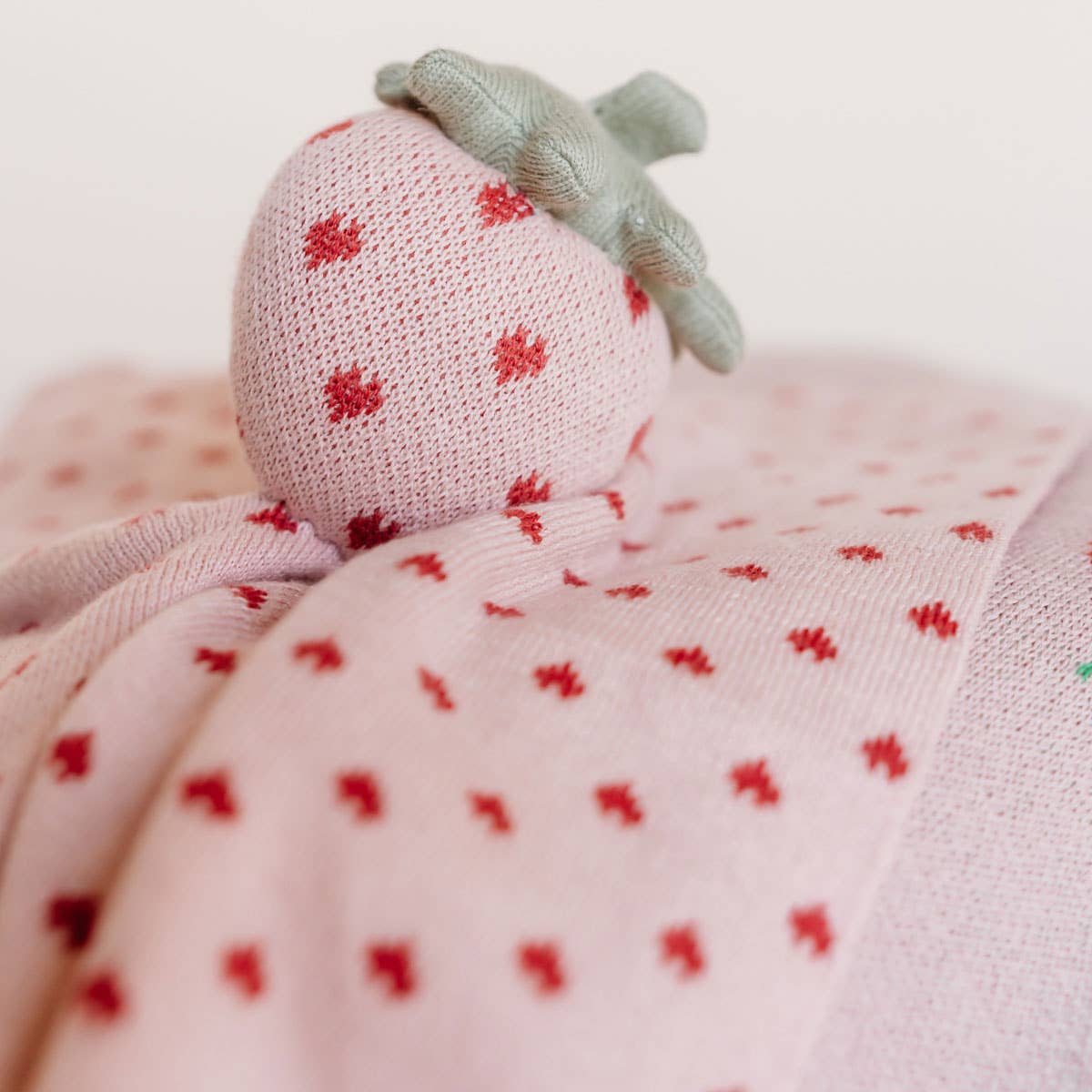 Strawberry - Organic Baby Lovey Security Blanket