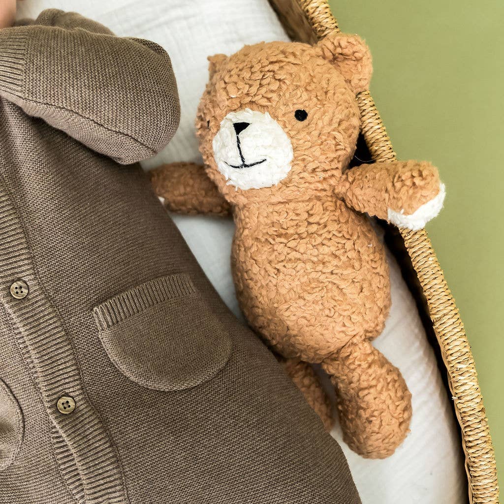 Peanut Lil Bear- Organic Sherpa Knit Stuffed Animal Baby Toy