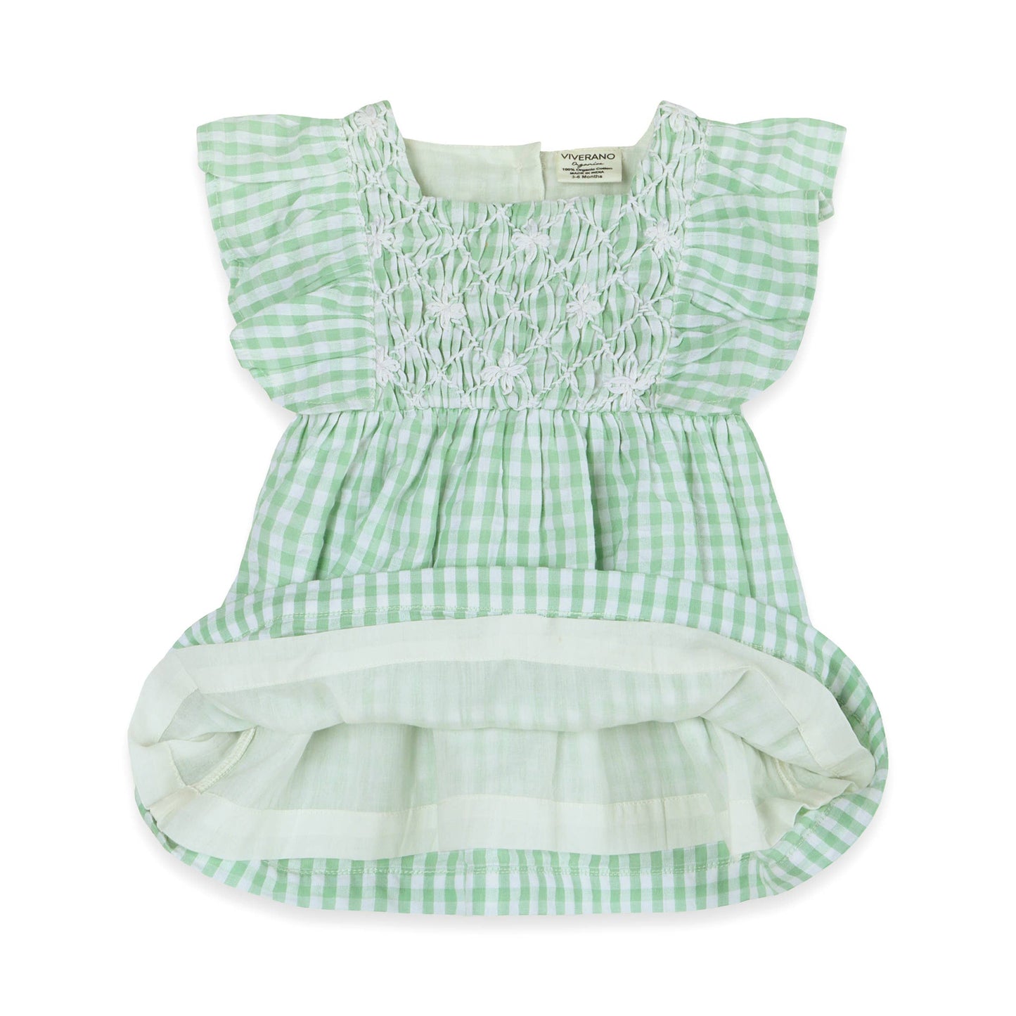 Forest Gingham Baby Dress + Bloomer (Organic)