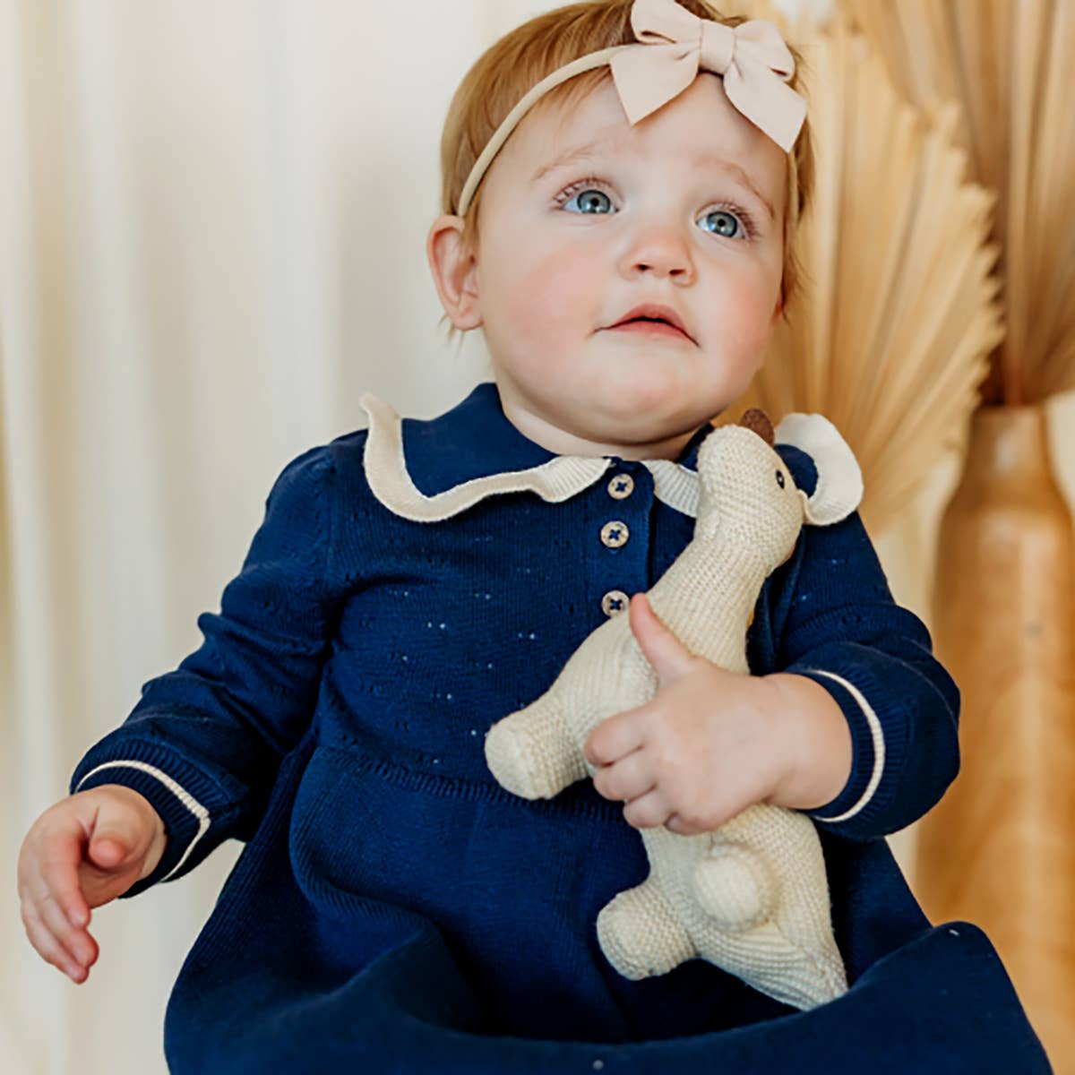 Little Dino - Organic Knit Stuffed Animal Baby Toy