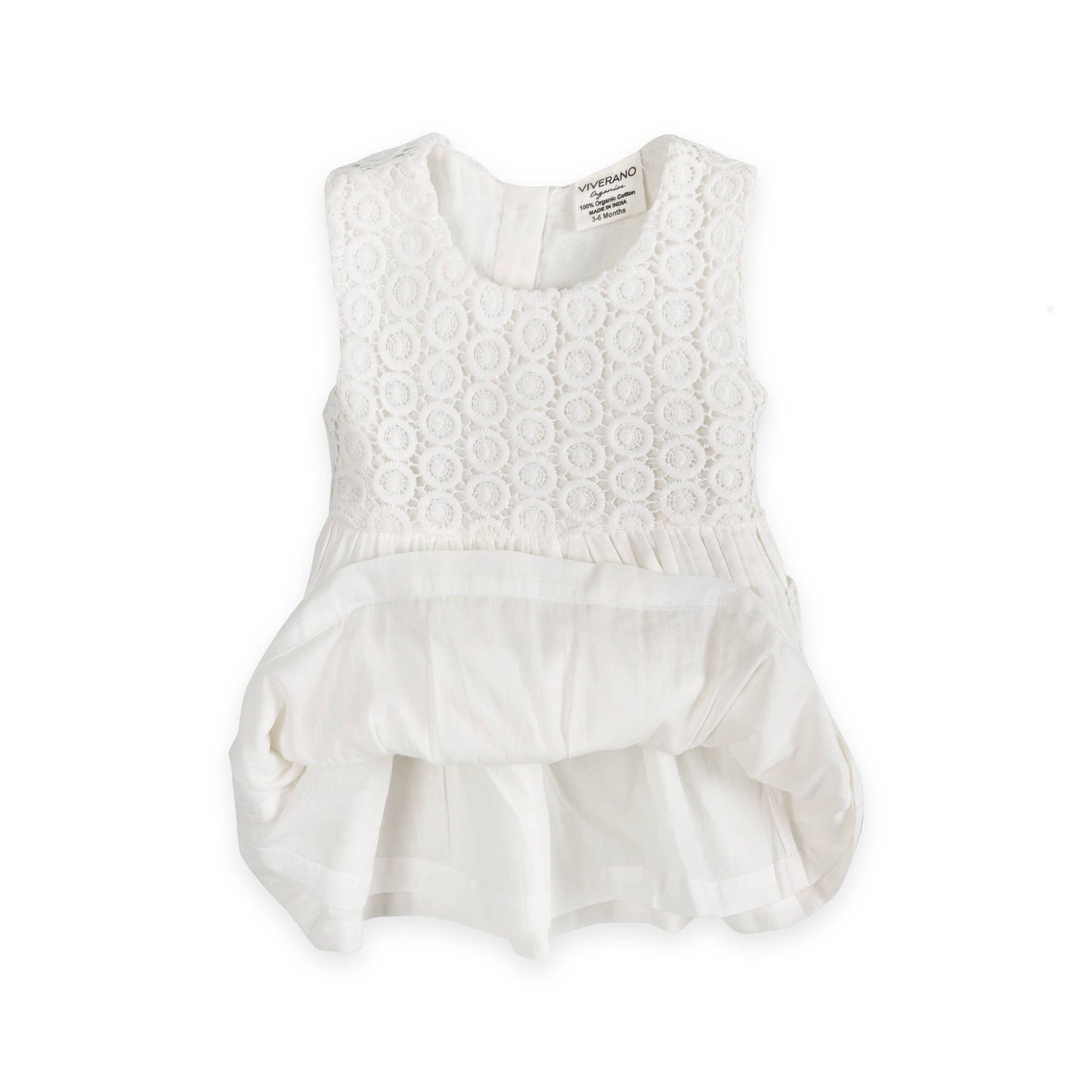 Taylor Crochet Lace Baby Dress + Bloomer (Organic)