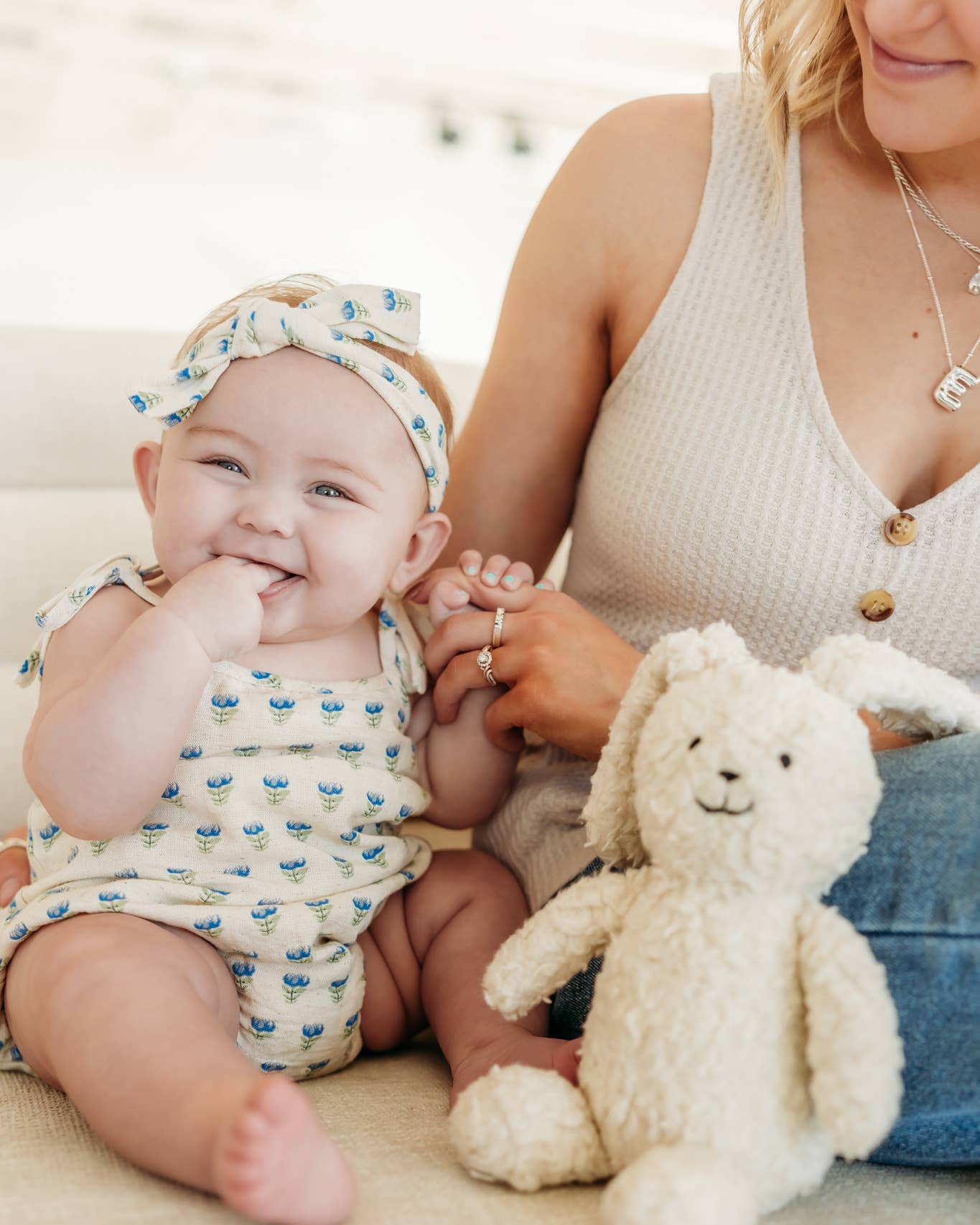 Jojo Lil Bunny - Organic Sherpa Knit Stuffed Animal Baby Toy