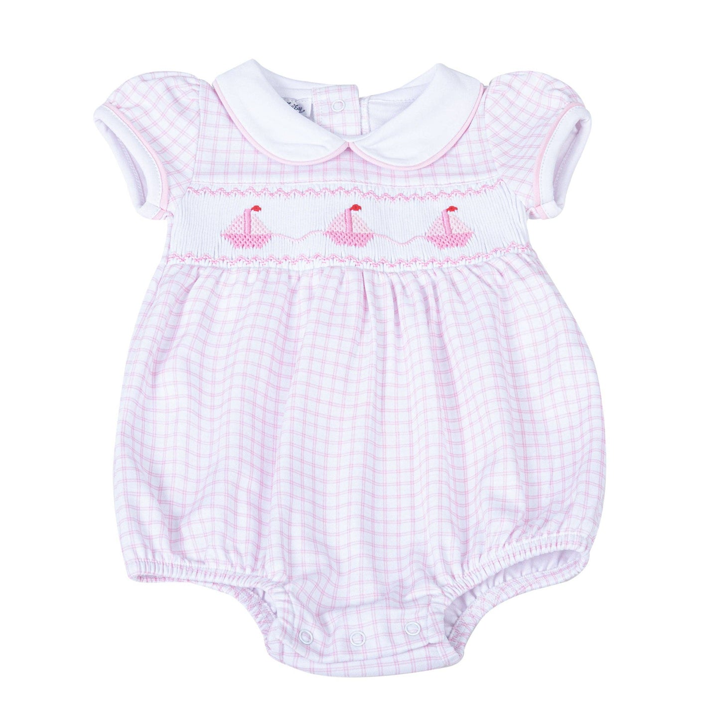 Ahoy Baby Classics Smocked Bubble - Pink
