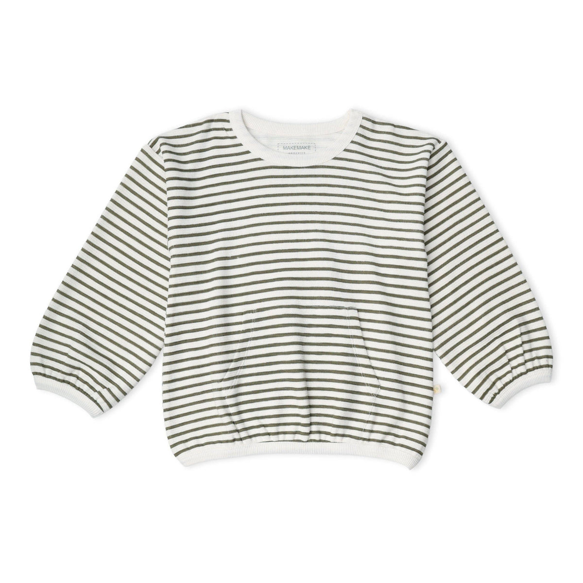 Organic Tee & Pant Slouch Set - Olive Stripes