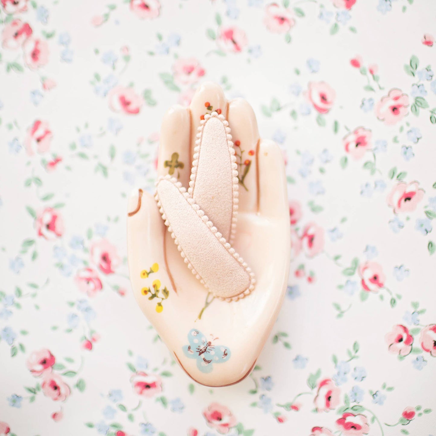 Ariel Floral Fabric Hair Clips