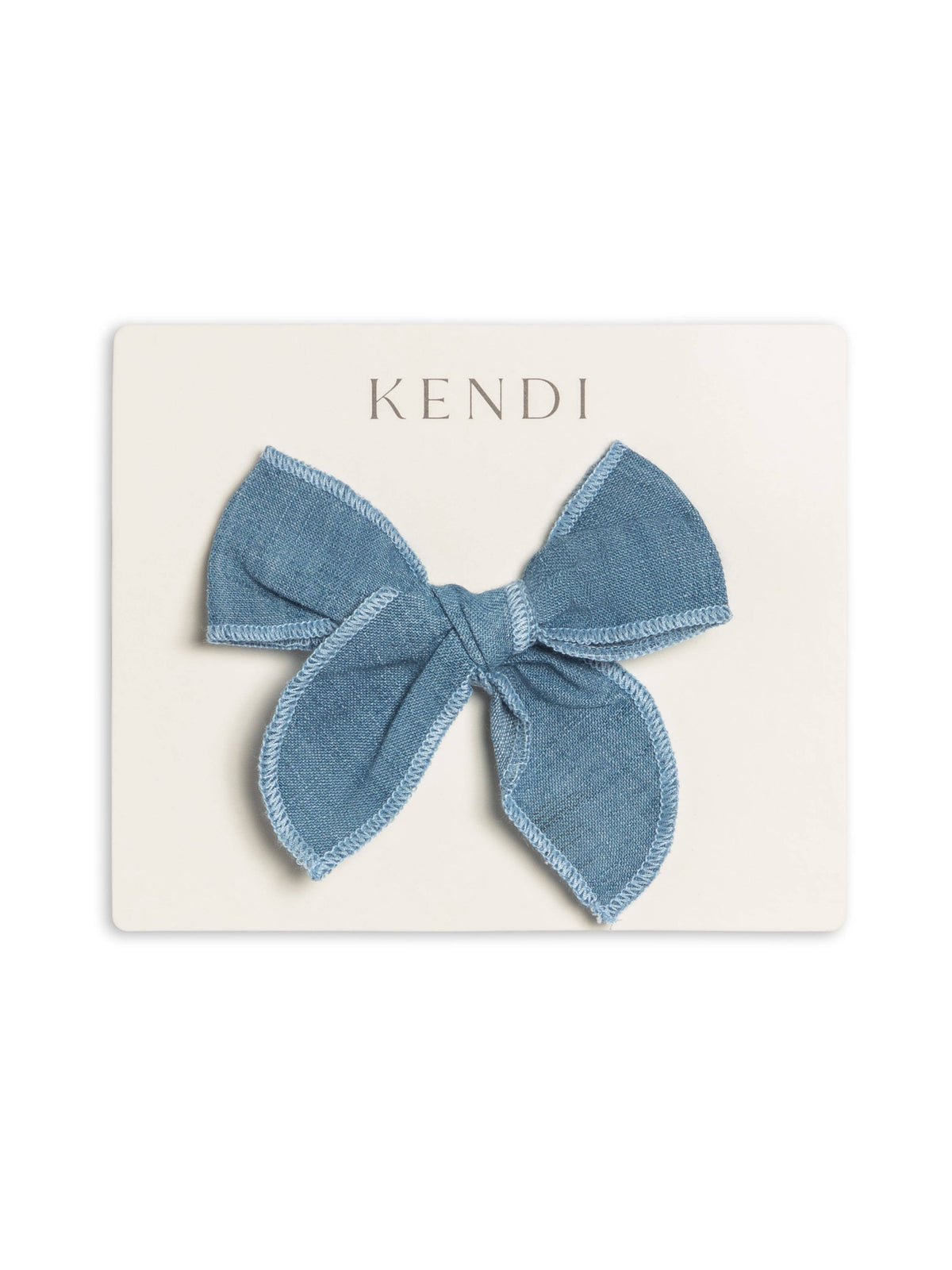 Chambray Bow Clip