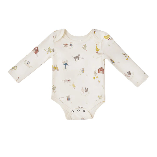 Lap Shoulder One-Piece - On The Farm