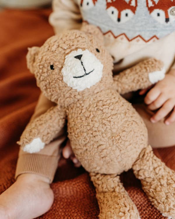 Peanut Lil Bear- Organic Sherpa Knit Stuffed Animal Baby Toy
