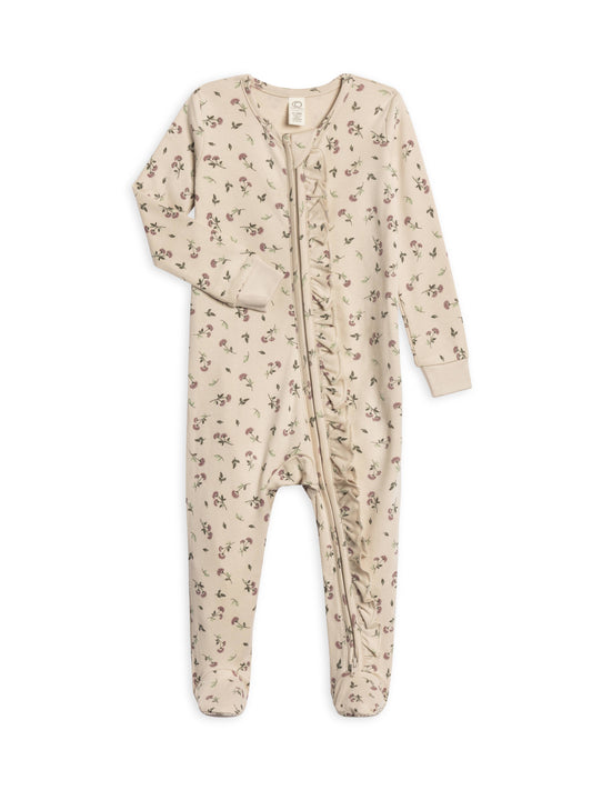 Neve Ruffle Zipper Footie