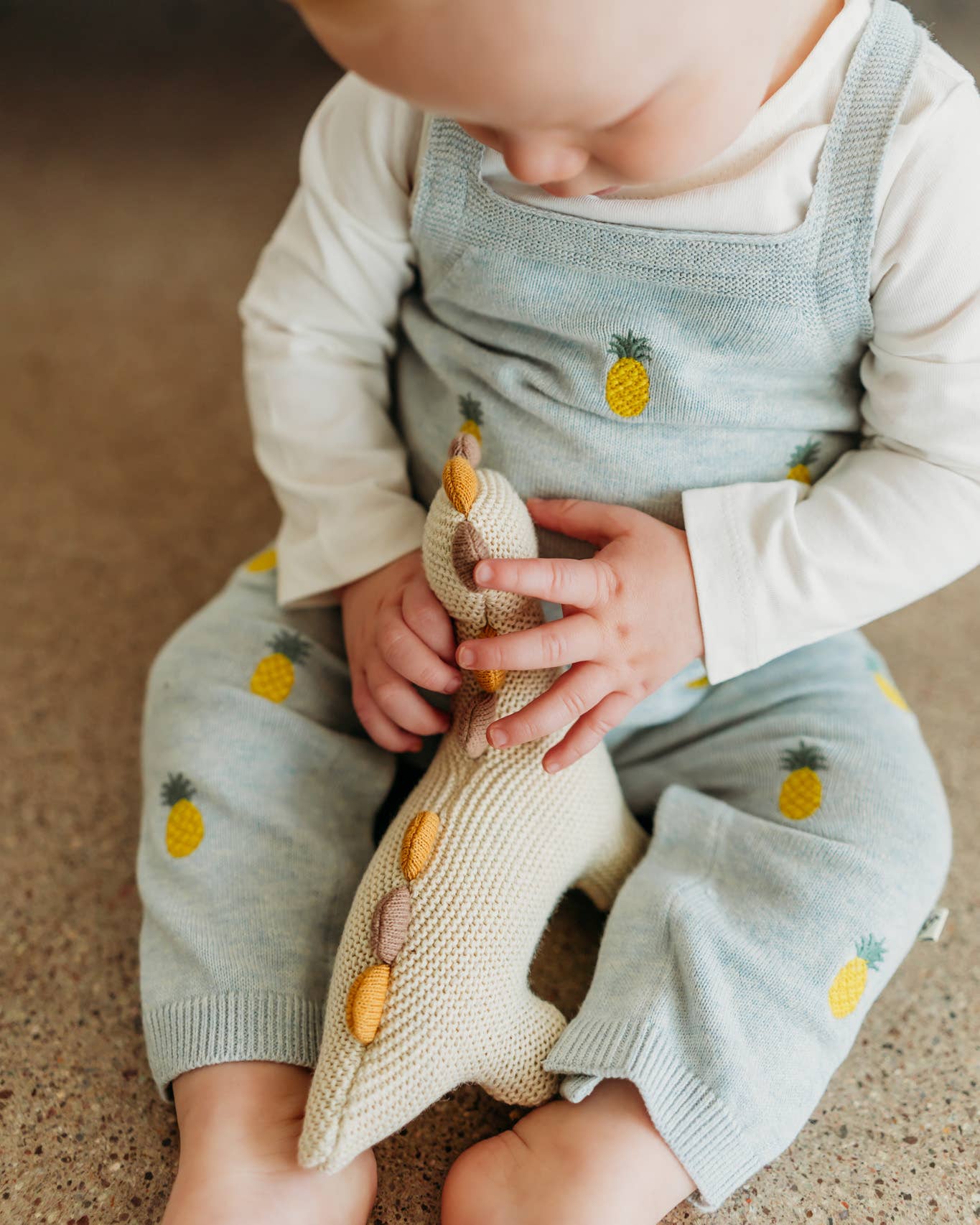 Little Dino - Organic Knit Stuffed Animal Baby Toy