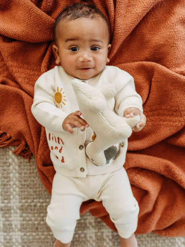 Little Dino - Organic Knit Stuffed Animal Baby Toy