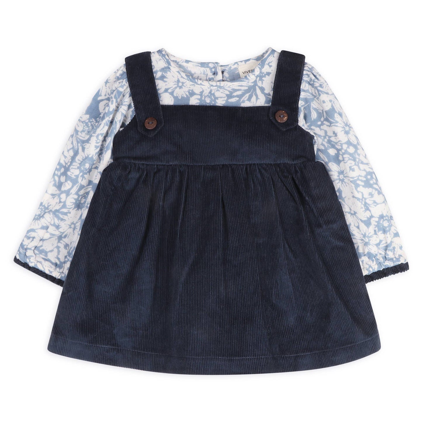 Cassis Pinafore Baby Dress & Bloomer Set (Organic Cotton)
