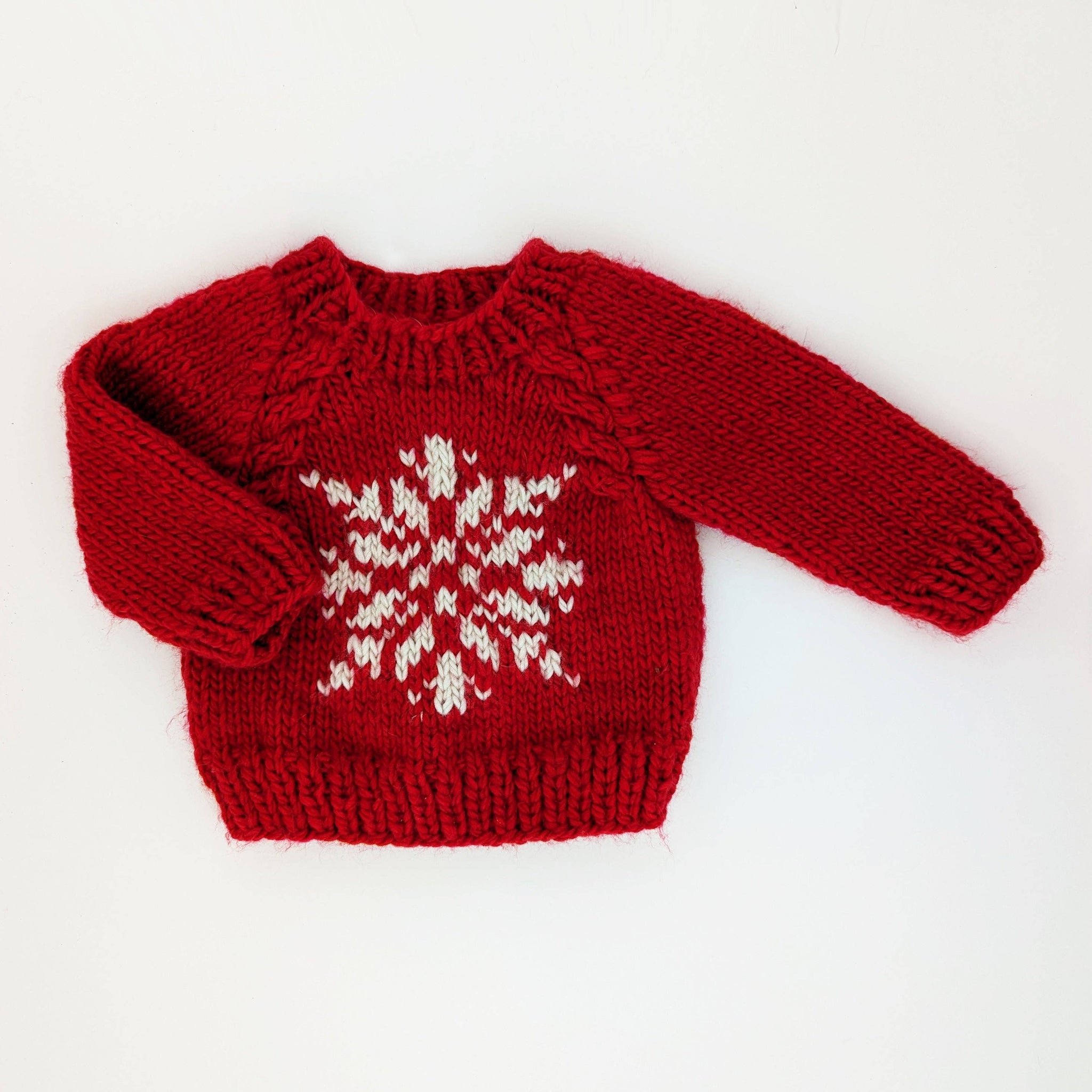 Snowflake Red Crew Neck Sweater for Baby & Toddler