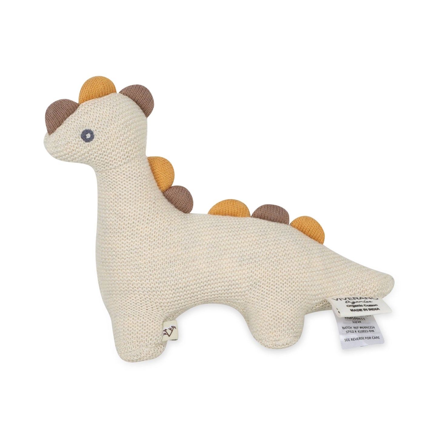 Little Dino - Organic Knit Stuffed Animal Baby Toy